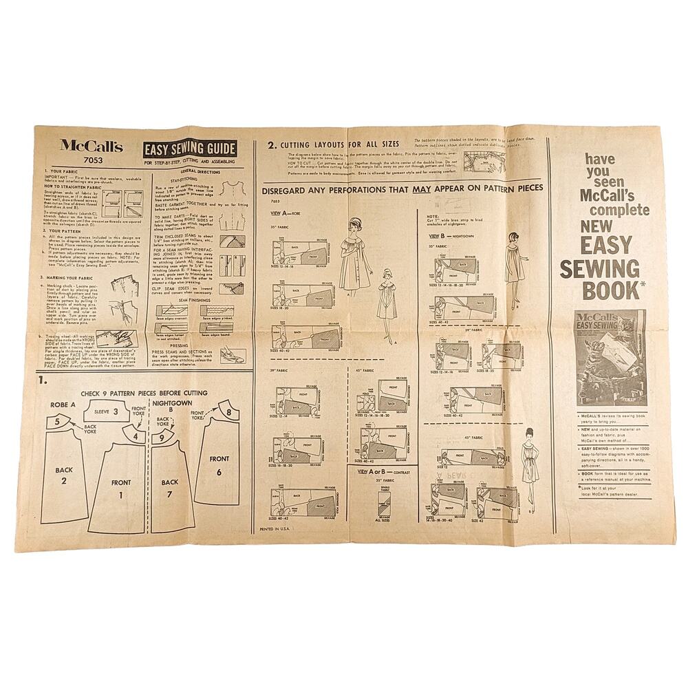 VTG 1960s Sewing Pattern Lot 3 McCalls Simplicity Dress Skirt Robe Complete Cut - Picture 10 of 16